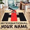 Farmall International Harvester Design Area Rug Personalized Name- Non-Slip, Soft & Cozy Floor Mat for Living Room, Office - Indoor/Outdoor Carpet