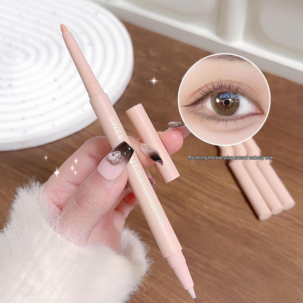SWEET MINT Dual-Ended Under-Eye Highlight & Liner Pencil: Waterproof, Smudge-Proof, Brightening & Outlining Gel Eyeliner for Women.