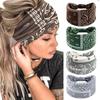 Bohemian Wide Cotton Stretch Headbands Elastic Women Headwrap New Striped Fabric Headband