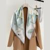 Spring and Autumn New Silk Silk Scarf Women's Chinese Style Printing 100% Mulberry Silk Square Scarf Versatile Temperament Thin Scarf
