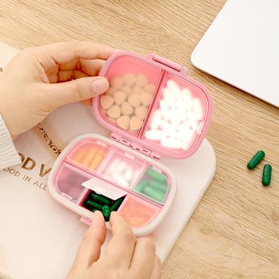 Pill Container Storage Case Large Capacity Multi-compartment Dustproof Compact Size Portable Pill Tablet Organizer Box