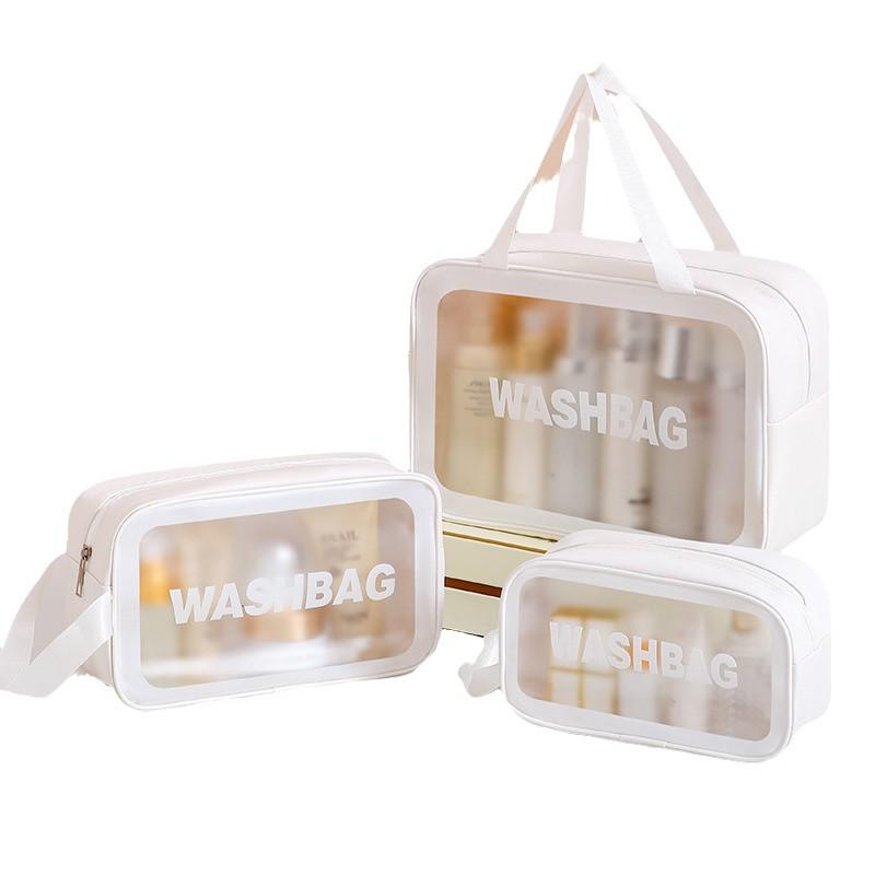 Portable Waterproof Toiletries and Cosmetics Bag, Large Capacity for Men and Women