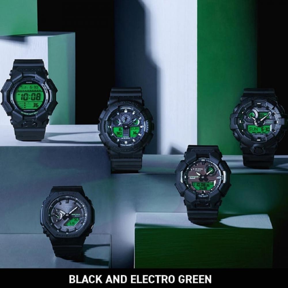 Casio G Shock G Shock Black And Electro Green Ga b010beG 1ajf