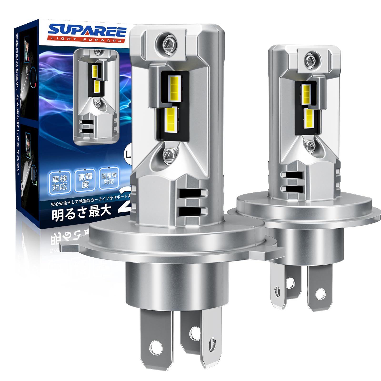 

The smallest in the SUPAREE H4 LED vehicle inspection super smaller than CSP dual heat long noise industry! headlights, compliant, bright, Hi/Lo, белый