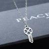 Decoration of versatile peach heart key best friends niche design necklace pair