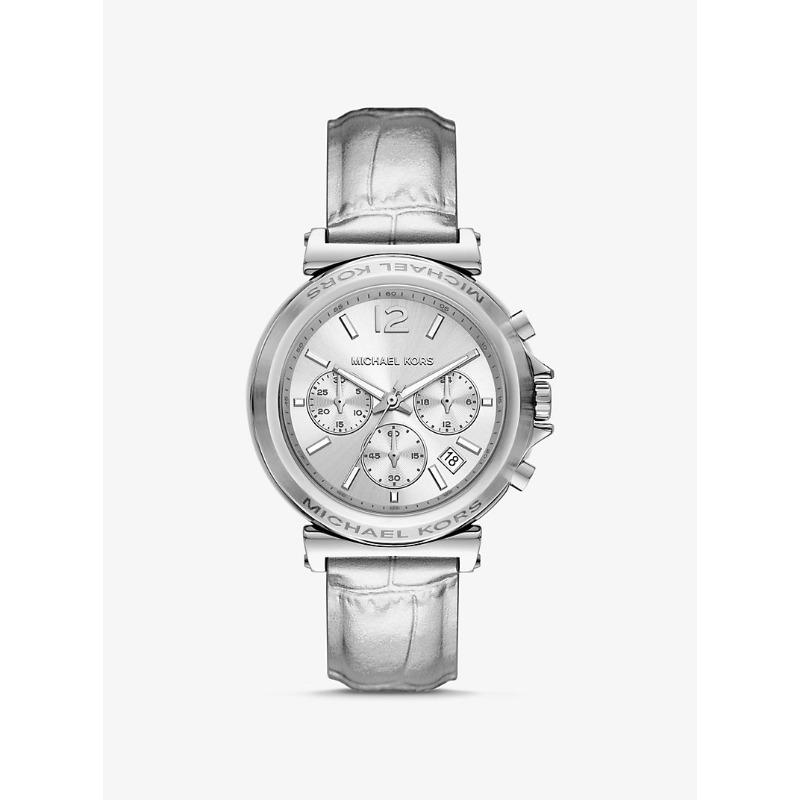 

Часы Michael Kors Maren со серебристым покрытием и тиснением под крокодила MK7509 серебряный