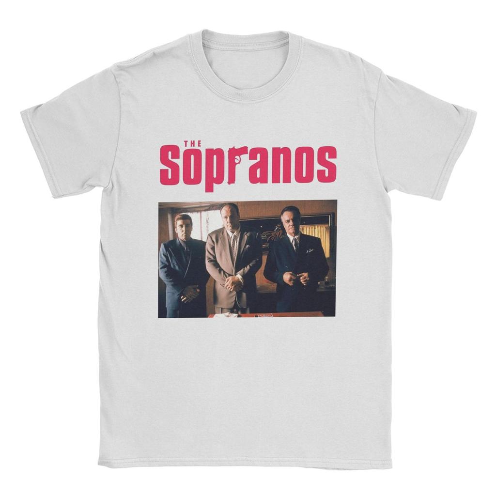 Casual The Sopranos T-Shirt for Men Crewneck Cotton T Shirts Movie Short Sleeve Tees Unique Clothing