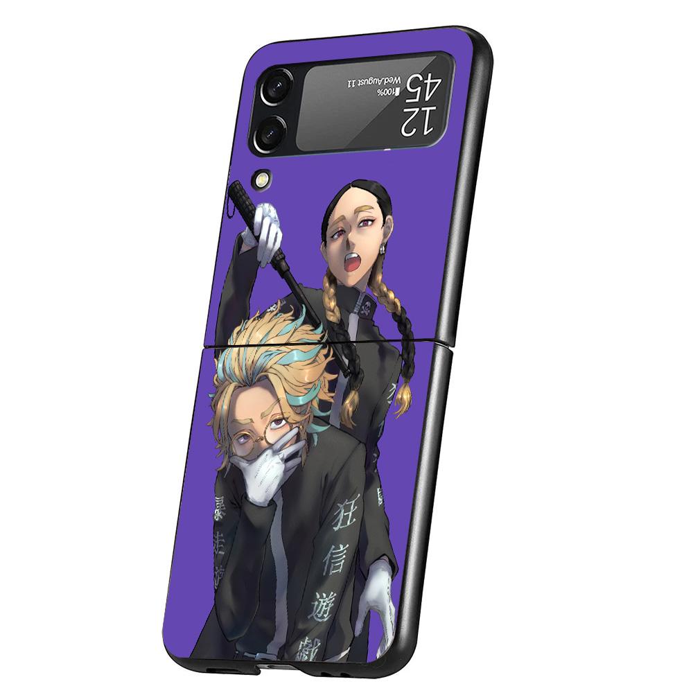 

Ran Haitani Rindou Tokyo Aevengers Case Phone Cover for Samsung Galaxy Z Flip 6 5 4 3 5G ZFlip6 ZFlip5 ZFlip4 ZFlip3 Black Hard Galaxy ZFlip6
