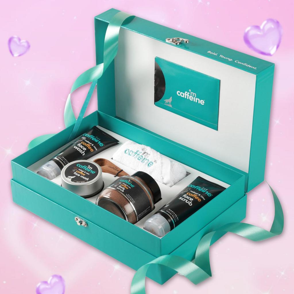 mCaffeine Special Mood Gift Set for Women and Men | Complete Coffee Skin Care Kit for Self Care and Pampering 110ml