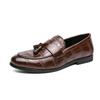 Men's Plus Size Cross-Border Tassel Loafers: British Style Leather Shoes for Autumn and Spring (Sizes 38-46)