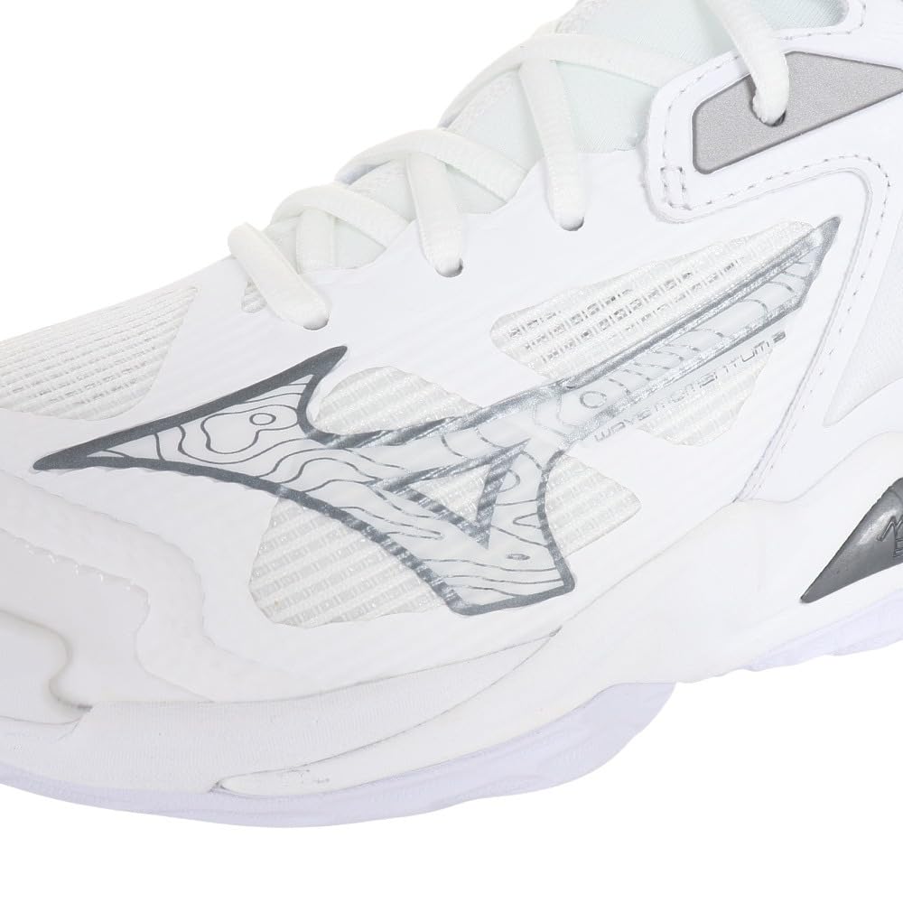 Volleyball Shoes Wave Momentum 3 MID Club Activities Indoor Wide Lightweight Indoor White X Gray X Silver Cm [Mizuno] 29.0 2.5E