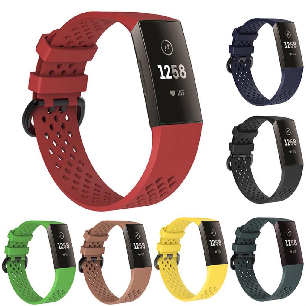 Buy Rhombus Breathable Silicone Watch Band Strap Replacement for Fitbit ...