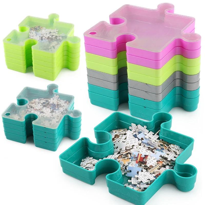 6-layer Puzzle Storage Box With Transparent Cover 3D Puzzle Splicing Sorting Organizer Multifunctional Puzzle Storag Tool