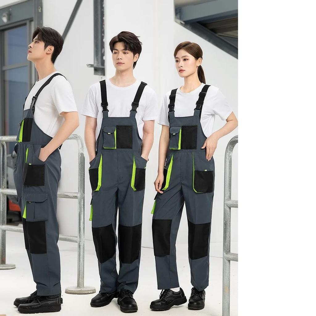High Quality Men's Overalls Big Multi-Pocket Jumpsuit Wearproof Romper Factory Labor Protection Clothing Men Workwear Suits