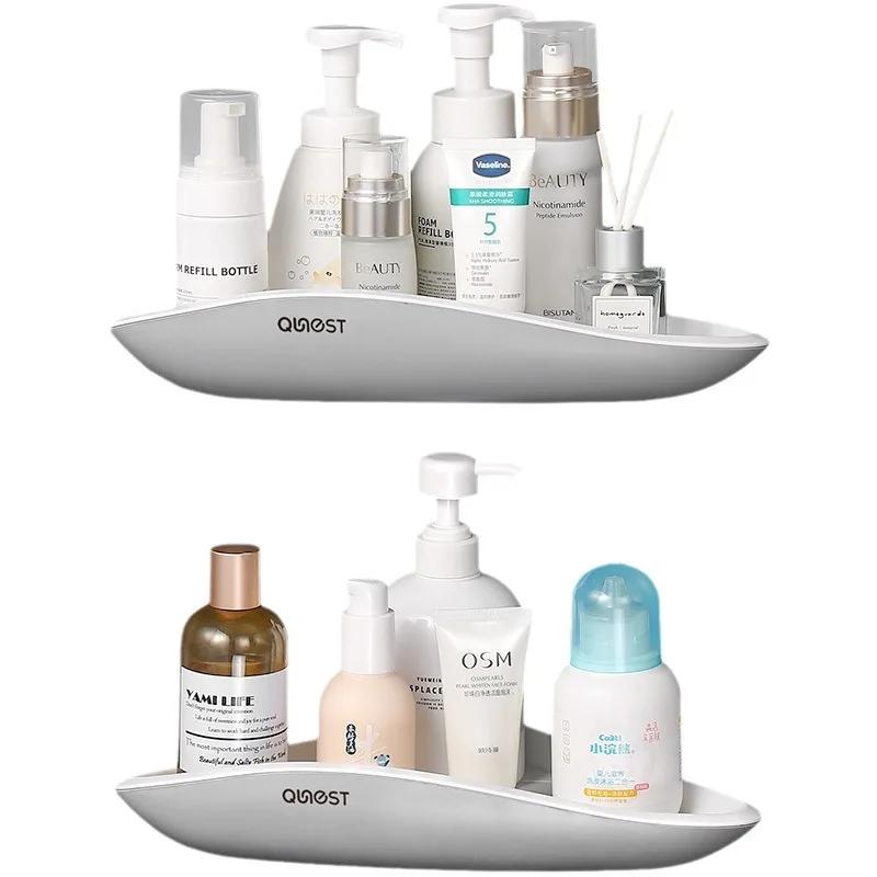 1 Piece Corner Bathroom Storage Rack Shampoo and Cosmetics Storage Rack Wall Mounted Bathroom Accessory