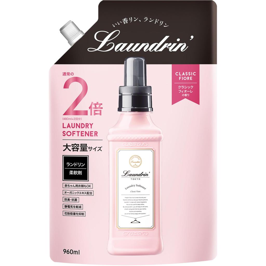 Laundrin' Classic Fiore Weichspüler, Großpackung, Nachfüller, 960ml