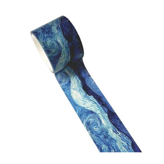 Scrapbooking Washi Tape Tape, Oil Painting Decorative Masking Artist Patterns Adhesive Flowing Pattern for DIY Crafts, Junk Journal, Gift Wrapping,