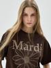 [mardimercredi] T-SHIRT FLOWERMARDI BROWN TAUPE