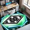 Borussia Mönchengladbach Muster Teppich, Innen-/Außenmatte, für Picknick, Spielzimmer, Schlafzimmer, Büro, Wohnzimmer, Heimdeko Teppich, Geburtstagsgeschenk