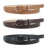 Candy Color Thin Pu Leather Pin Buckle Belt Women'S High-End Clothing White Belt