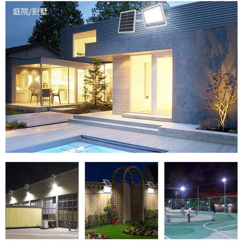 300W Solar Lamp Outdoor Waterproof Spotlights Solar Lights Remote Control Solar Floodlight Wall Street Garden Lights Sunlight