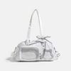 Kawaii Polka Dot Ita Bag Women Star Pocket Shoulder Bag Y2k Style Crossbody Bag With Clear Display Pocket Cute Commuter Handbag