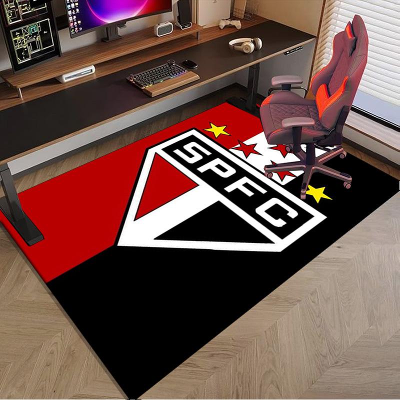 Pau-lo Fc Emblem Printed Area Rug for Office, Chair Rug, Decorative Carpet Floor Mat, Large Size Fan gifts Christmas gifts