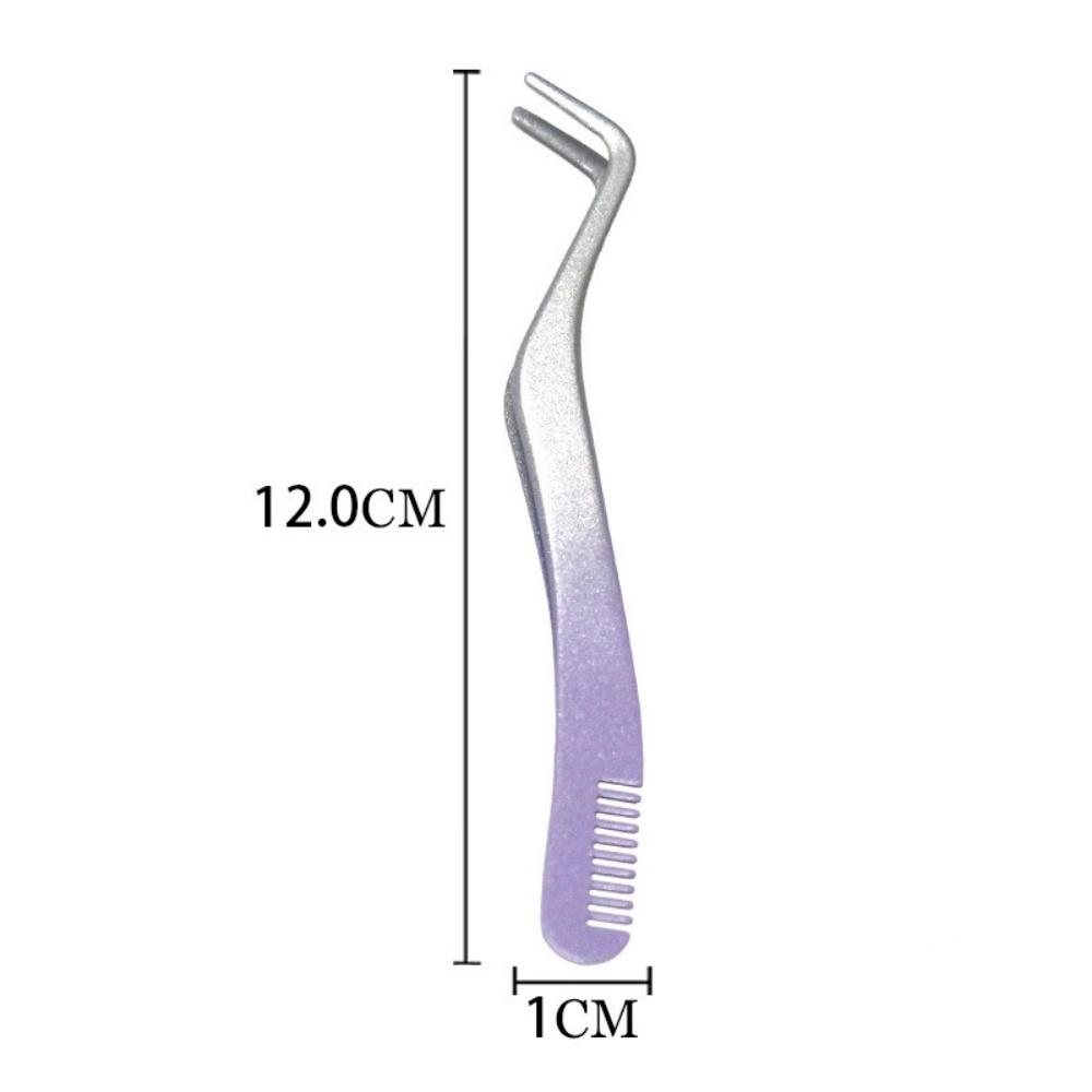 Comb Eyelash Applicator Easy To Use False Lash Application Tool Stainless Steel Eyelash Tweezers Stainless Steel For Beauty