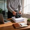 Perforatrice de bureau avec grande capacité de trous pour documents A4 et reliure