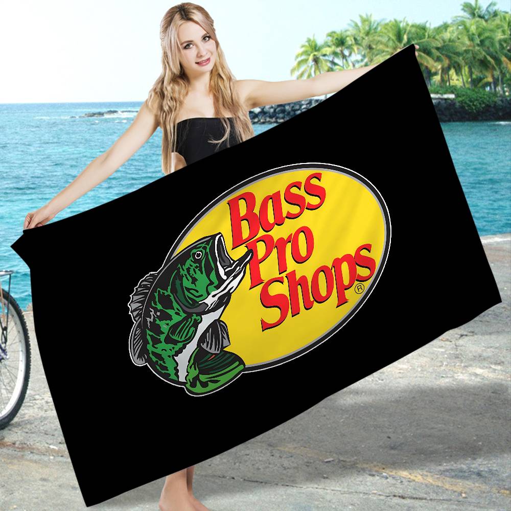 Fiskemärke Bass-Pro-Shops Badlakan Mikrofiber Mjuk Vattenabsorberande Andningsbar För Flickor Barn Dekorativ Tecknad Strandhandduk