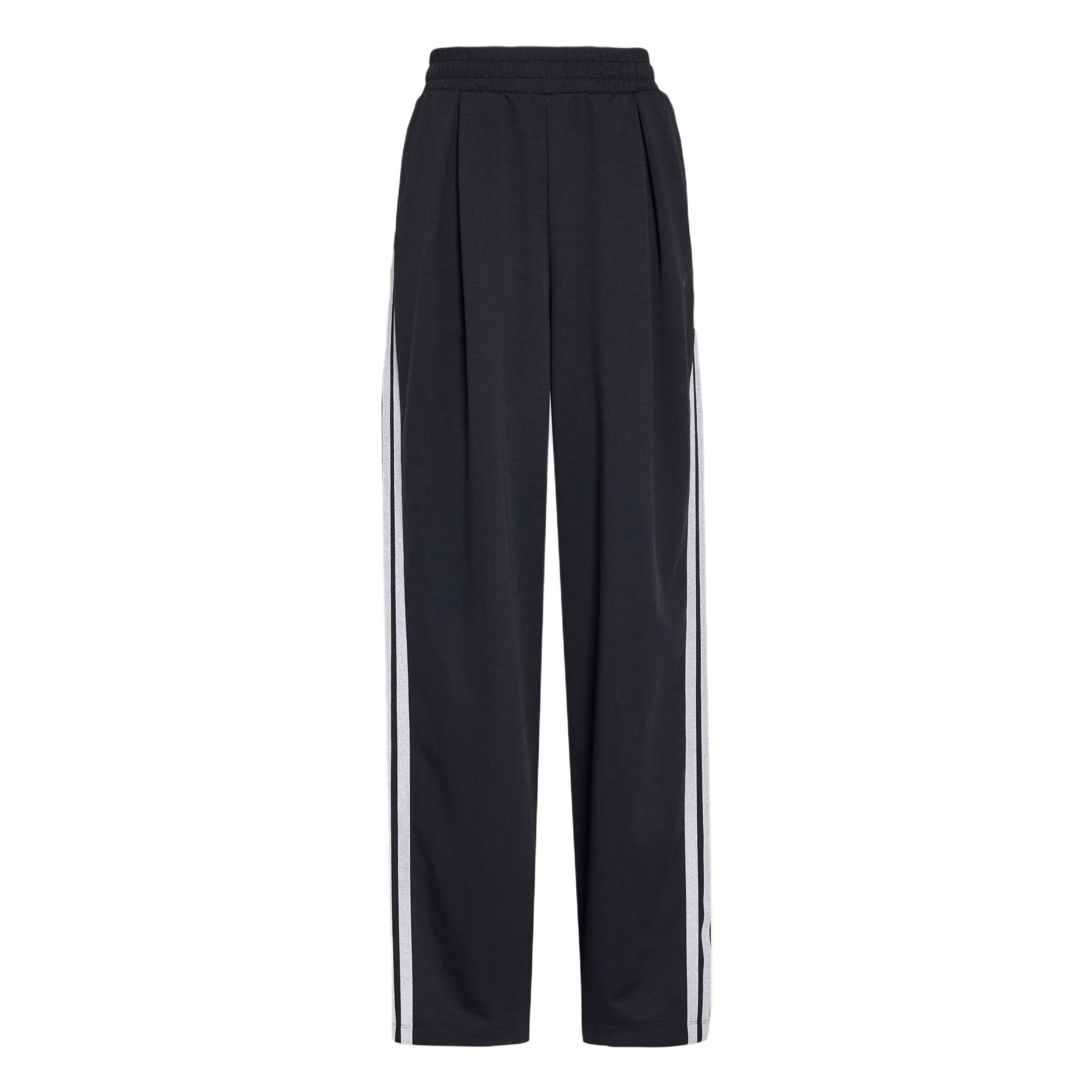 Adidas Dance Interlock Pant Three Stripe Loose Fit Banana Pants Twisted Drawstring Casual Pants Women Pants KR7594 M