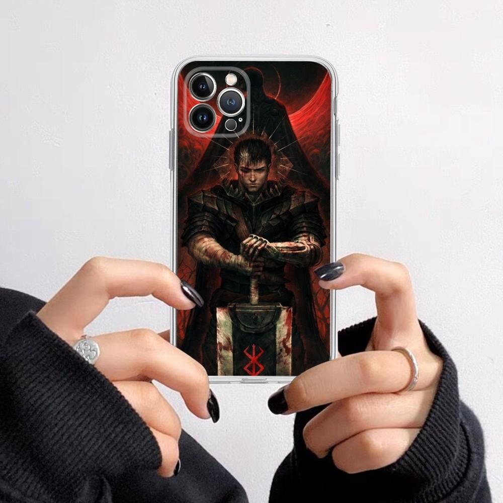 Berserk Comics Anime Phone Case For iPhone 15 14 11 12 13 Mini Pro XS Max Cover 6 7 8 Plus X XR SE 2020 Funda Shell
