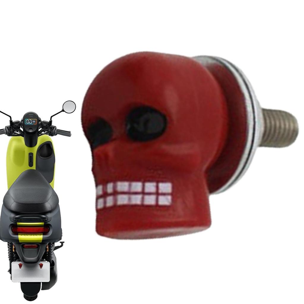 Motorcycle License Plate Bolts, Motorcycle License Plate Screws - Motorcycle Modification, Decorative Skull Screws,