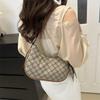 New Foreign Style Simple Shoulder Bag Casual Underarm Fashion Bag Women's 2024 European and American Commuter Crescent Bag Messenger Bag