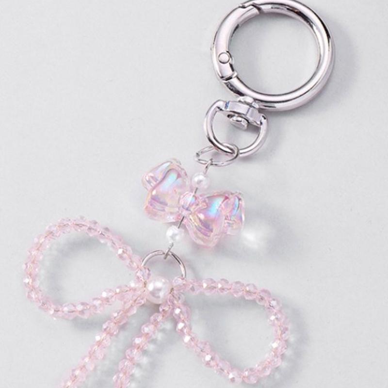 Fashionable Bowtie Charm Stylish Bowknot Shaped Keychain Bag Ornament Butterfly Knot Jewelry for Purses and Accessories