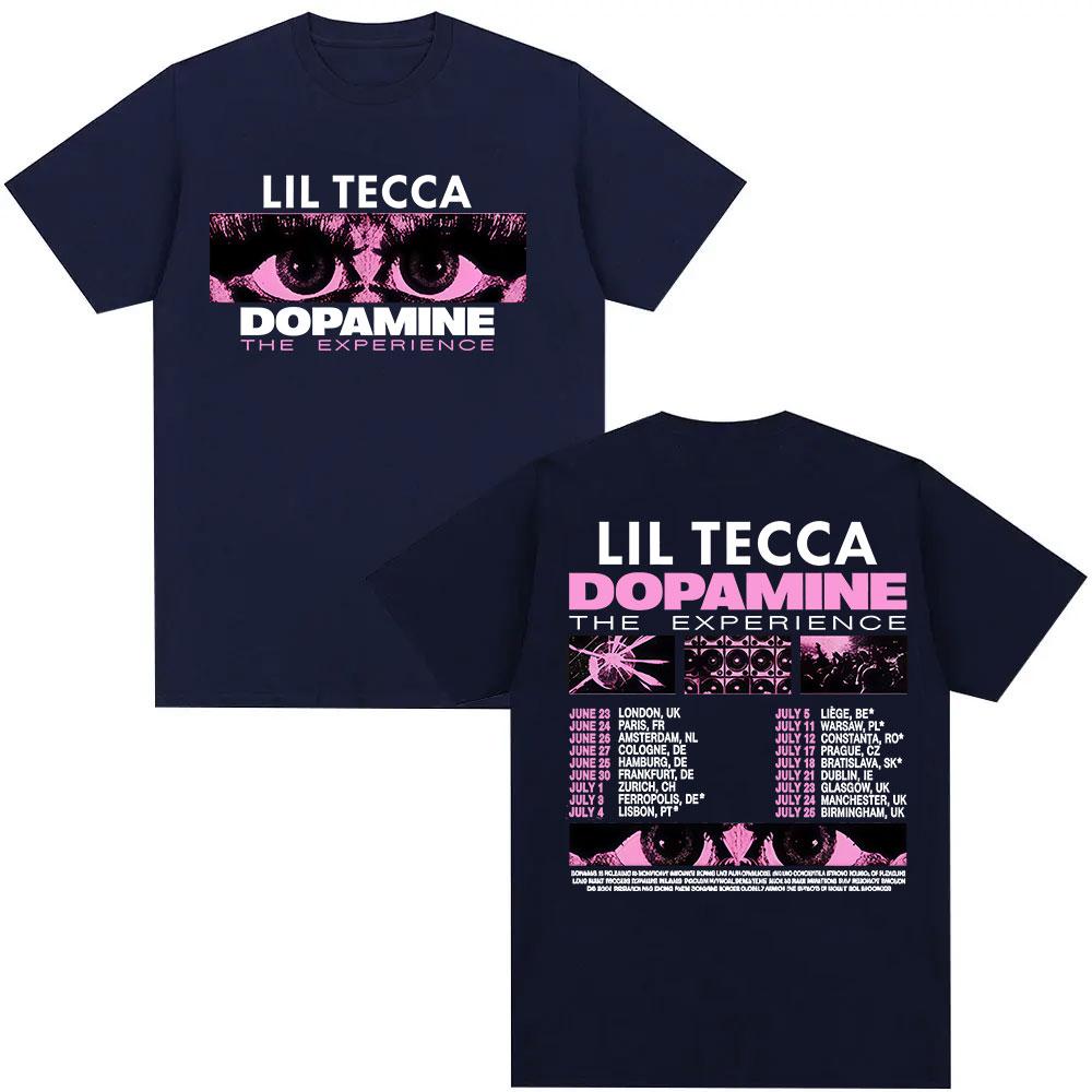 Lil Tecca Dopamne The Experience Tour 2025 Tricou Nou Bărbați Femei Retro Estetic Îmbrăcăminte Tricouri Casual Bumbac Tricouri Supradimensionate