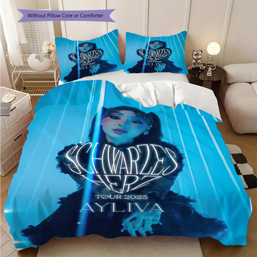Ayliva exquisite poster art bedding, duvet cover, pillowcase, home decoration, birthday gift (1 * duvet cover+2 * pillowcase, coreless)