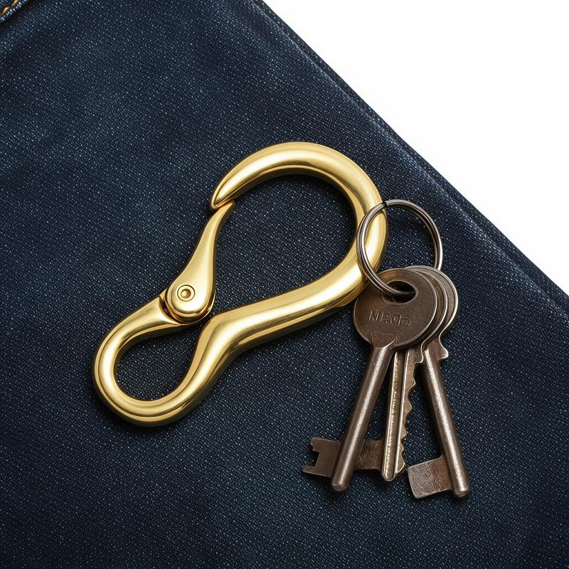 1 Stück Messing Karabiner Schlüsselanhänger Kürbisförmiger Schlüsselring Outdoor Klettertasche Erdnuss Schnalle Für DIY Schlüsselanhänger Tasche Zubehör