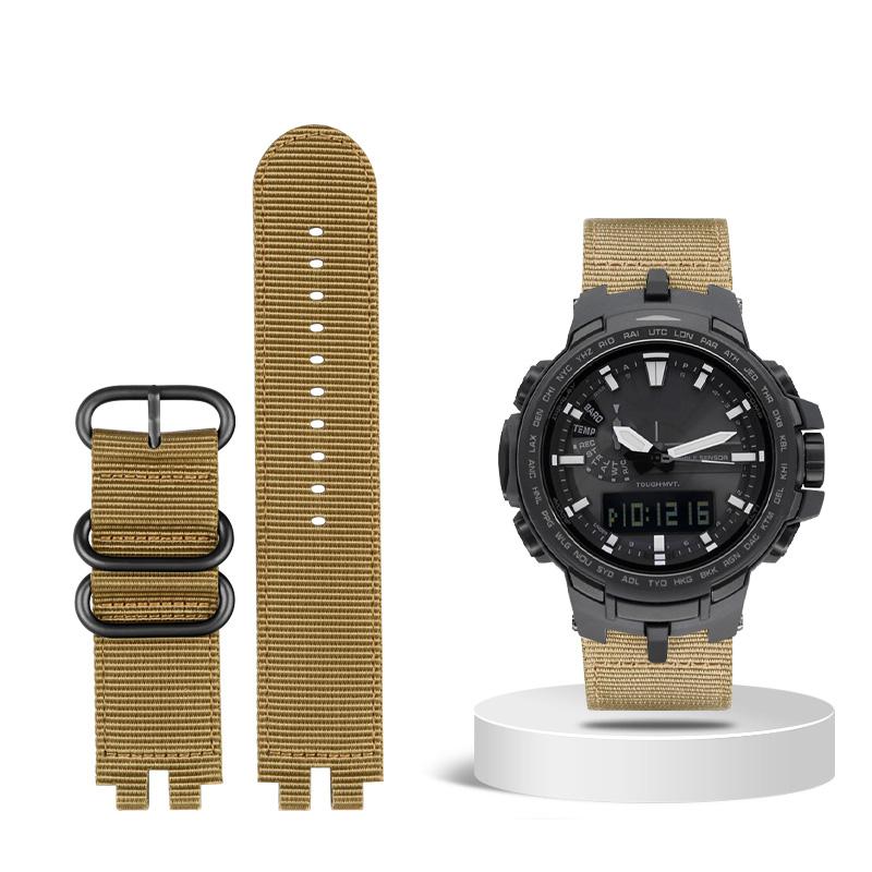 

Классический нейлоновый ремешок для часов Casio PROTREK серии PRW-3000 3100 6000 6100Y Браслет из холста Мужской ремешок для часов