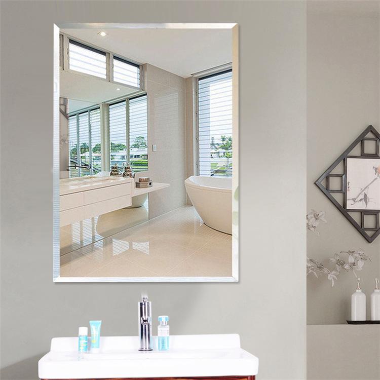 Frameless Aluminum Alloy Glass Bathroom Makeup Mirror