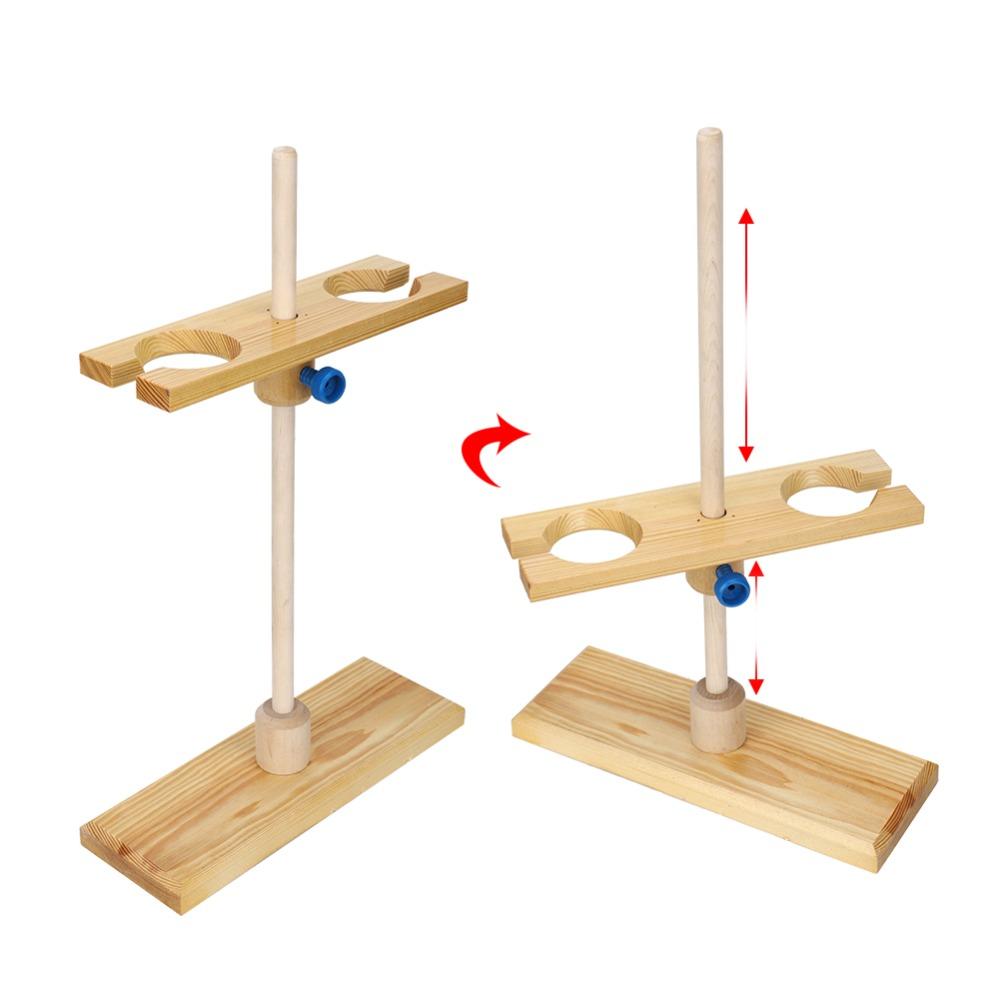 2 Hole 2 Hole 2 Hole Funnel Rack Wood Separatory Funnel Holder Funnel Stand Sample Preparation