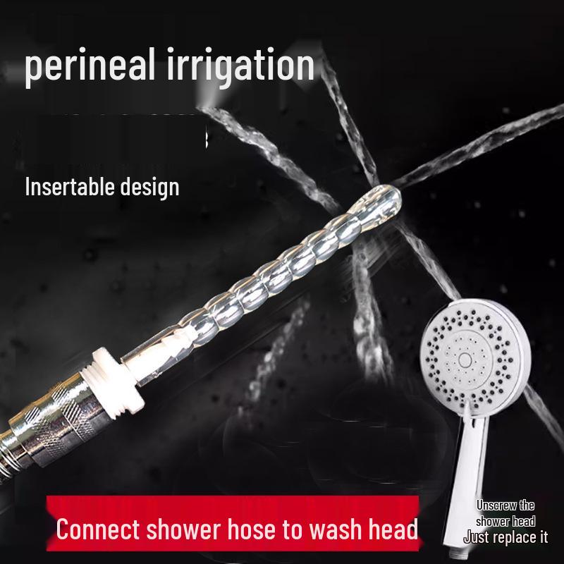 Portable Vaginal & Anal Douche Sprayer with Soft Silicone Head for Feminine Hygiene.