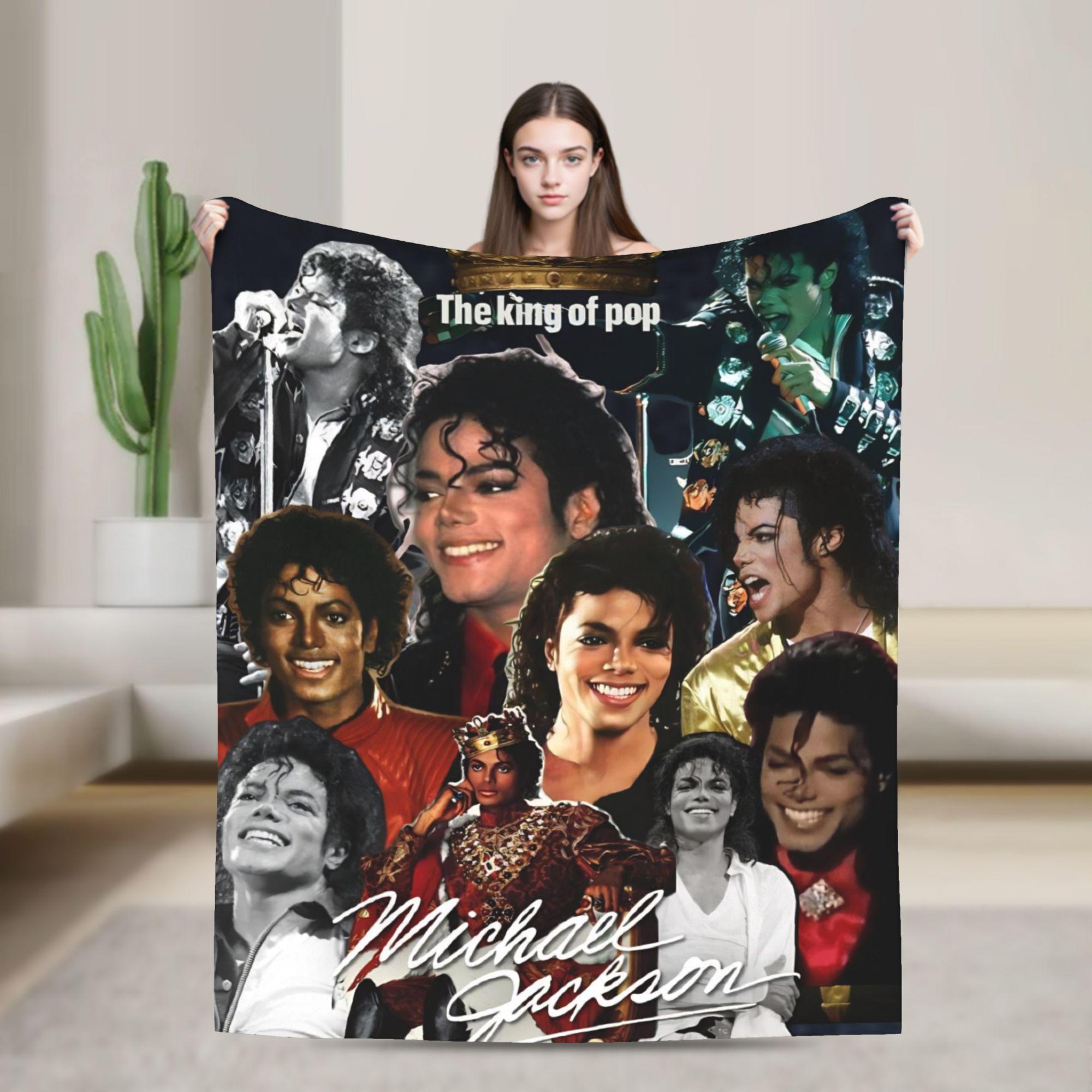 

Плед MJ Король Поп-музыки Майкл Дж-Джексон Мягкий Эстетичный Плюшевый Плед для Кемпинга на Открытом Воздухе Фланелевая Постельная Простыня Покрывало для Кровати 30x40in