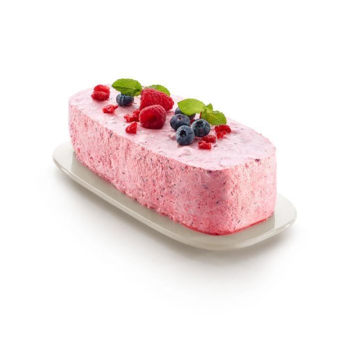 Moule à cake - lékué - 24 cm - démontable - céramique - rouge