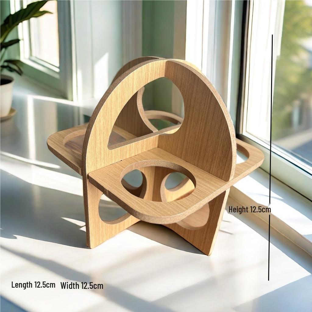 Деревянное убежище для хомяков Golden Bear - вилла с тремя клетками для кальмаров