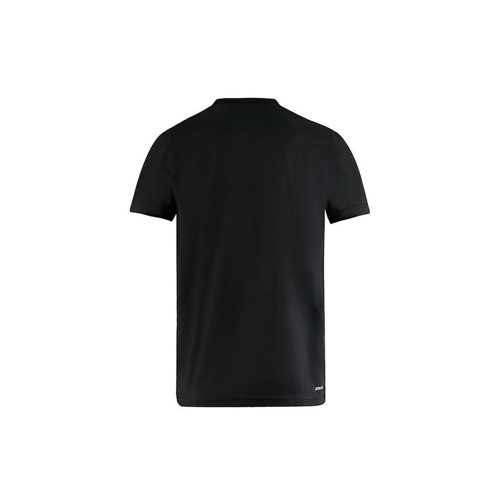 Li-Ning China Embroidery Breathable Sports Round Neck Short Sleeve T-Shirt Men Tops Black AHSR761-3