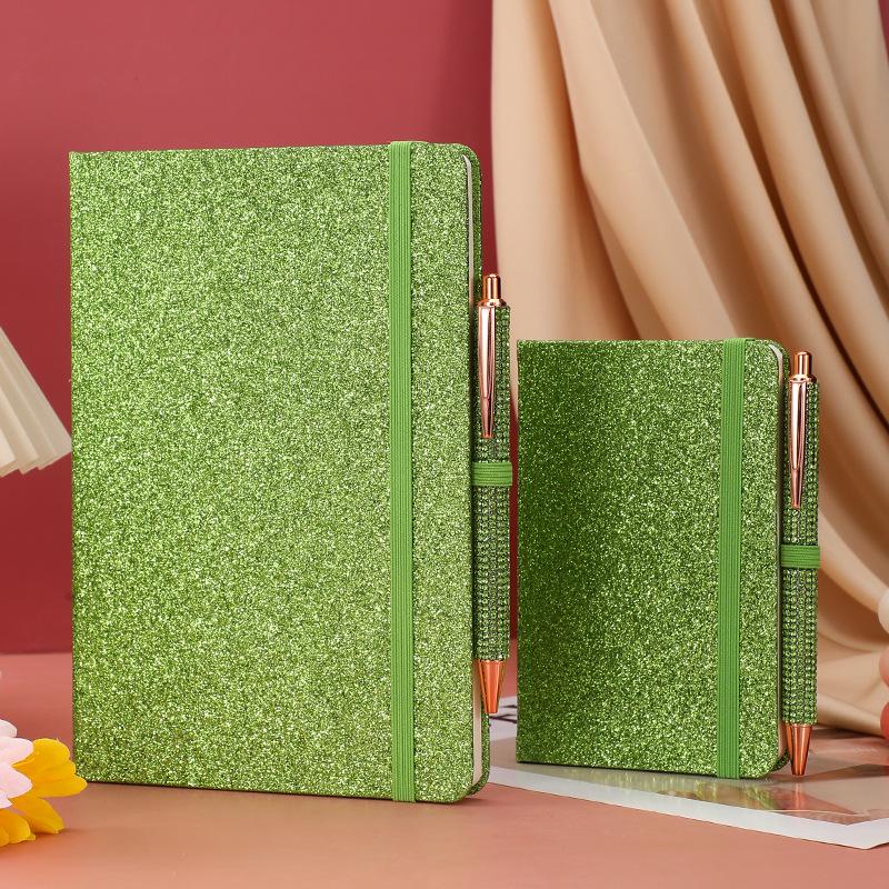 Exquisite Glitter Sequin Strap Journal: Personalized Creative Diary Notebook