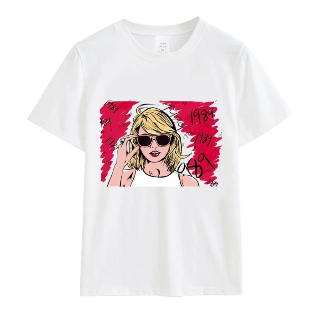 

Women s T-Shirt 1989 Women Clothing Summer Fashion Letter Print Tops Tees Swift Fans Peripheral Female Y2K Streetwear M