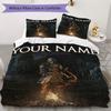 Custom Name Dark Souls Bedding,Quilt Set Quilt Cover Pillowcase Home Birthday Gift(1 * duvet cover + 2 * pillowcase, without core)_xia