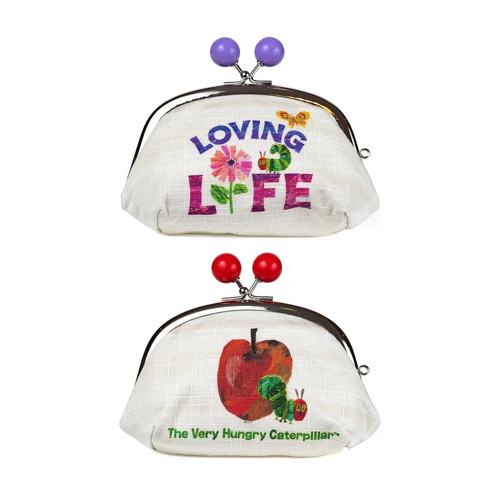Peněženka na mince Hladová housenka zapínání na palec 3,5 palce (Ovoce)